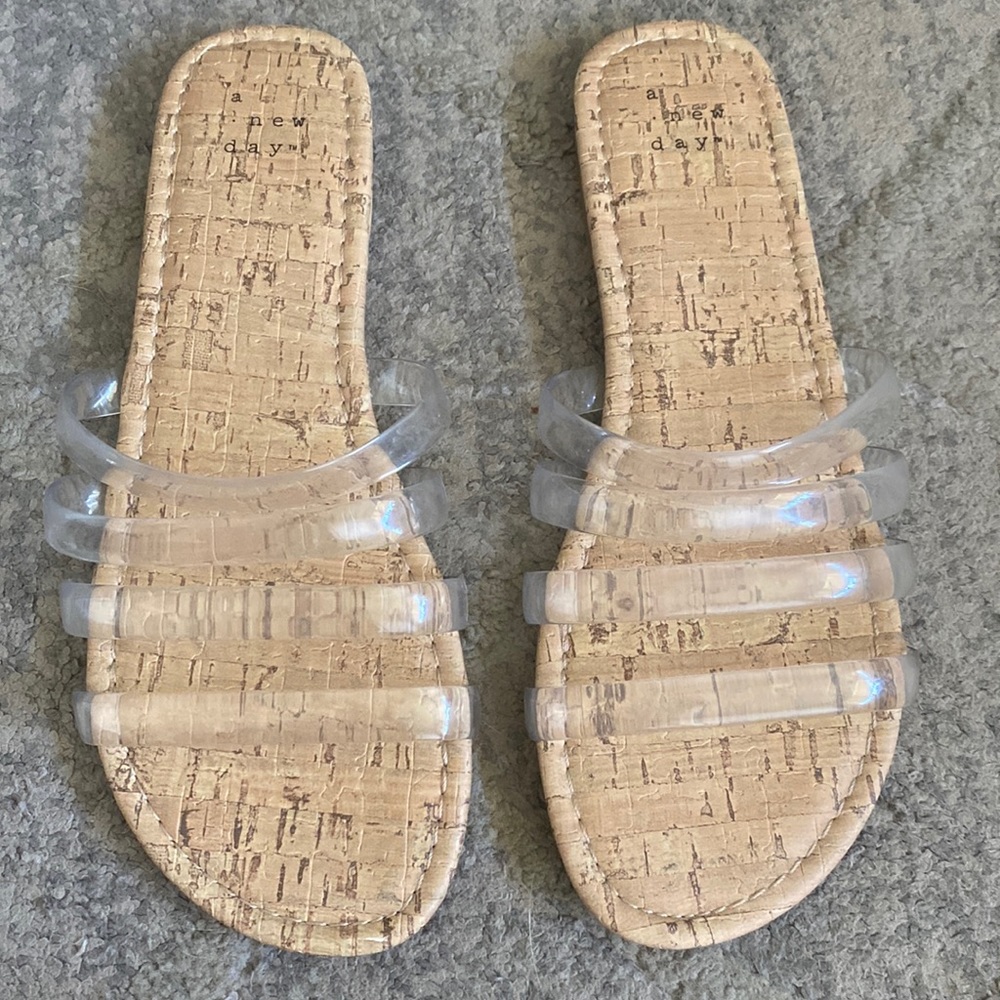 Clear straps sandals